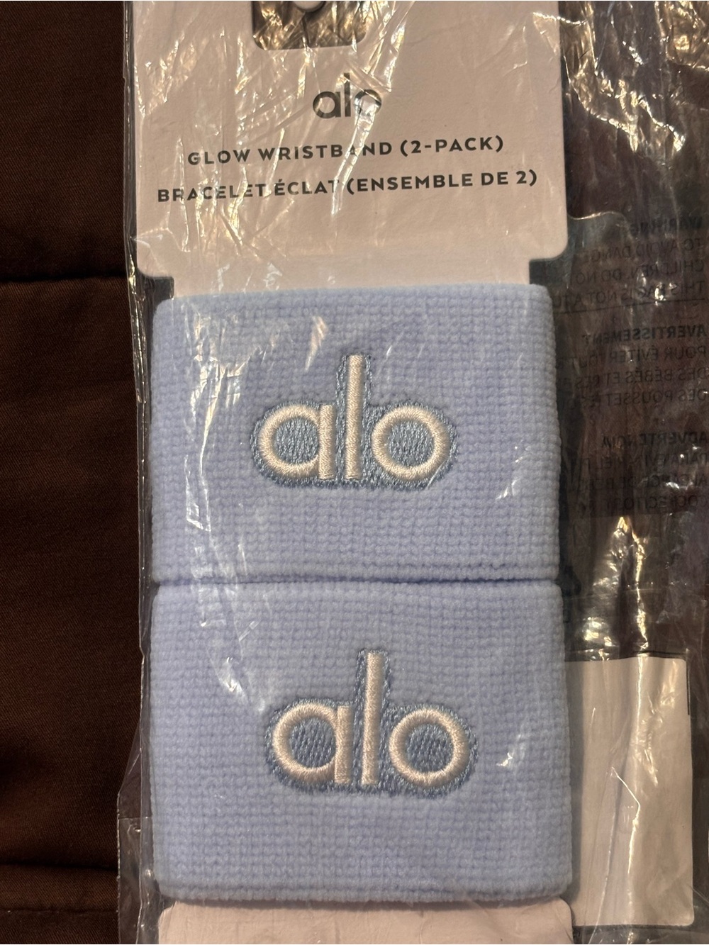 ALO Yoga Glow Wristbands - Light Blue (2-Pack)